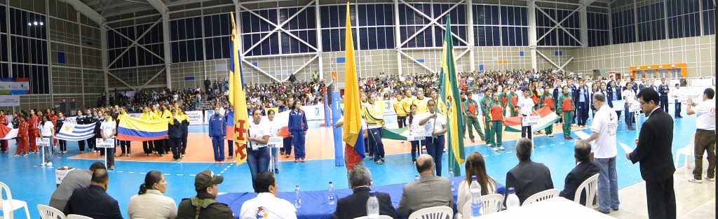 Ceremonia inaugural del II Campeonato Infantil Suramericano de Voleibol Femenino.