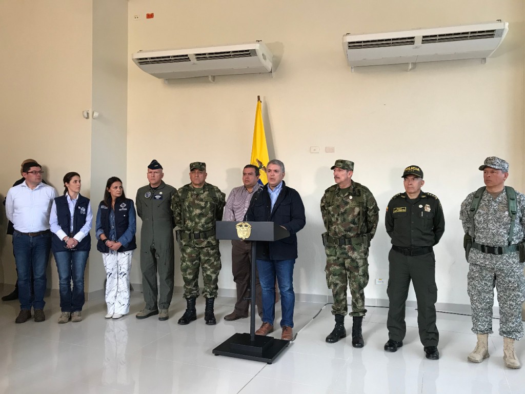 Al término del Consejo de Seguridad en Santander de Quilichao, el presidente Iván Duque, informó sobre las decisiones tomadas para combatir las disidencias de las Farc en el Cauca.  