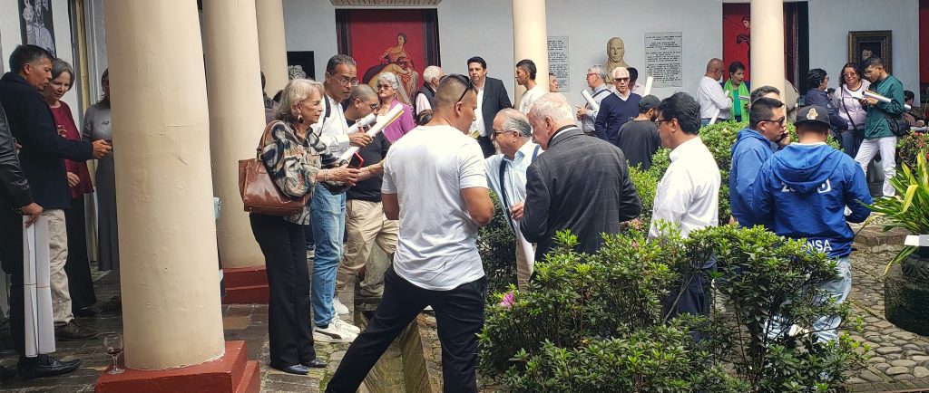 Lanzamiento del afiche promocional de la Procesión del Lunes Santo, en el museo Luis Eduardo Ayerbe.

Foto de Aura Isabel Olano